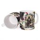King Jesus Black Christmas Ceramic Mug Religious Christian Faith Nativity Poinsettia