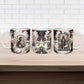 King Jesus Black Christmas Ceramic Mug Religious Christian Faith Nativity Poinsettia