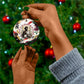 King Jesus Black Christmas Ceramic Ornament Religious Christian Faith Nativity Poinsettia