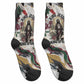 King Jesus Black Christmas Crew Socks Religious Christian Faith Nativity Poinsettia