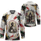 King Jesus Black Christmas Hockey Jersey Religious Christian Faith Nativity Poinsettia