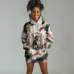 King Jesus Black Christmas Hoodie Dress Religious Christian Faith Nativity Poinsettia