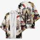 King Jesus Black Christmas Kimono Religious Christian Faith Nativity Poinsettia