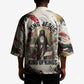 King Jesus Black Christmas Kimono Religious Christian Faith Nativity Poinsettia