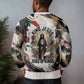 King Jesus Black Christmas Ugly Christmas Sweater Religious Christian Faith Nativity Poinsettia