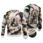 King Jesus Black Christmas Ugly Christmas Sweater Religious Christian Faith Nativity Poinsettia