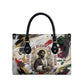 King Jesus Black Christmas Leather Bag Religious Christian Faith Nativity Poinsettia