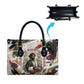 King Jesus Black Christmas Leather Bag Religious Christian Faith Nativity Poinsettia