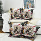 King Jesus Black Christmas Pillow Cover Religious Christian Faith Nativity Poinsettia