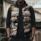 King Jesus Black Christmas Sleeveless Puffer Jacket Religious Christian Faith Nativity Poinsettia