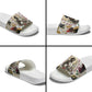 King Jesus Black Christmas Slide Sandals Religious Christian Faith Nativity Poinsettia