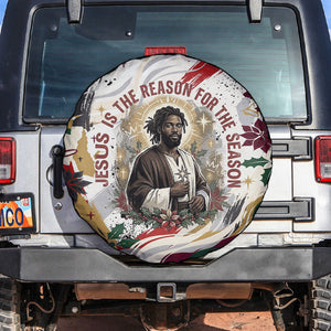 King Jesus Black Christmas Spare Tire Cover Religious Christian Faith Nativity Poinsettia