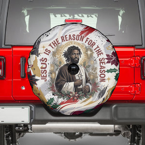 King Jesus Black Christmas Spare Tire Cover Religious Christian Faith Nativity Poinsettia