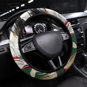 King Jesus Black Christmas Steering Wheel Cover Religious Christian Faith Nativity Poinsettia