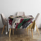 King Jesus Black Christmas Tablecloth Religious Christian Faith Nativity Poinsettia