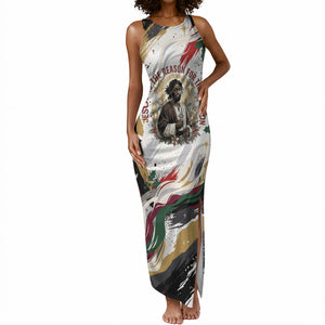 King Jesus Black Christmas Tank Maxi Dress Religious Christian Faith Nativity Poinsettia