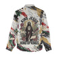 King Jesus Black Christmas Women Casual Shirt Religious Christian Faith Nativity Poinsettia