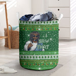 Black Jesus Merry Christmas Laundry Basket Santa Claus Africa - Religious Faith Holiday