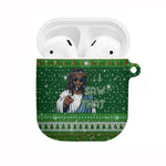 Black Jesus Merry Christmas AirPods Case Santa Claus Africa - Religious Faith Holiday