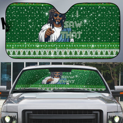 Black Jesus Merry Christmas Auto Sun Shade Santa Claus Africa - Religious Faith Holiday