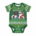 Black Jesus Merry Christmas Baby Onesie Santa Claus Africa - Religious Faith Holiday