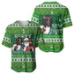 Black Jesus Merry Christmas Baseball Jersey Santa Claus Africa - Religious Faith Holiday
