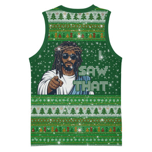 Black Jesus Merry Christmas Basketball Jersey Santa Claus Africa - Religious Faith Holiday