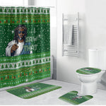 Black Jesus Merry Christmas Bathroom Set Santa Claus Africa - Religious Faith Holiday