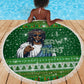 Black Jesus Merry Christmas Beach Blanket Santa Claus Africa - Religious Faith Holiday