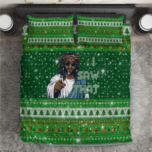 Black Jesus Merry Christmas Bedding Set Santa Claus Africa - Religious Faith Holiday