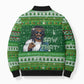 Black Jesus Merry Christmas Bomber Puffer Jacket Santa Claus Africa - Religious Faith Holiday