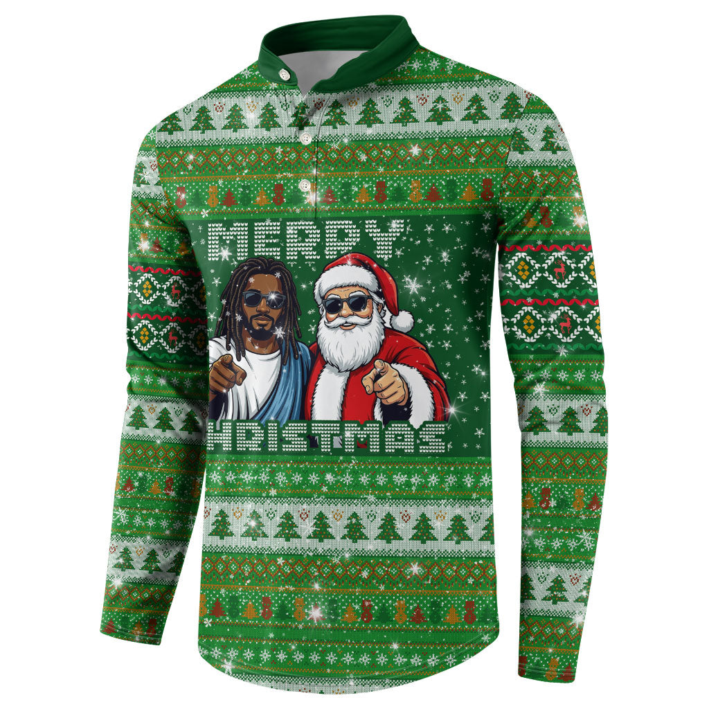 Black Jesus Merry Christmas Button Sweatshirt Santa Claus Africa - Religious Faith Holiday