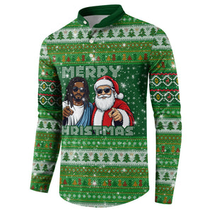 Black Jesus Merry Christmas Button Sweatshirt Santa Claus Africa - Religious Faith Holiday