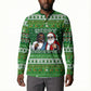 Black Jesus Merry Christmas Button Sweatshirt Santa Claus Africa - Religious Faith Holiday