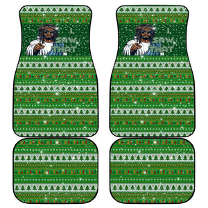 Black Jesus Merry Christmas Car Mats Santa Claus Africa - Religious Faith Holiday