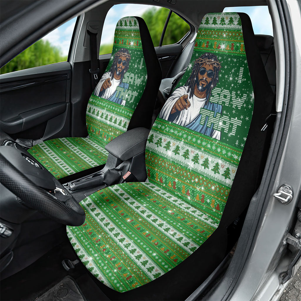 Black Jesus Merry Christmas Car Seat Cover Santa Claus Africa - Religious Faith Holiday