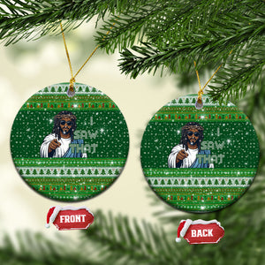 Black Jesus Merry Christmas Ceramic Ornament Santa Claus Africa - Religious Faith Holiday