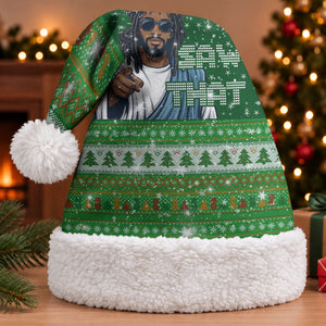 Black Jesus Merry Christmas Santa Hat Santa Claus Africa - Religious Faith Holiday