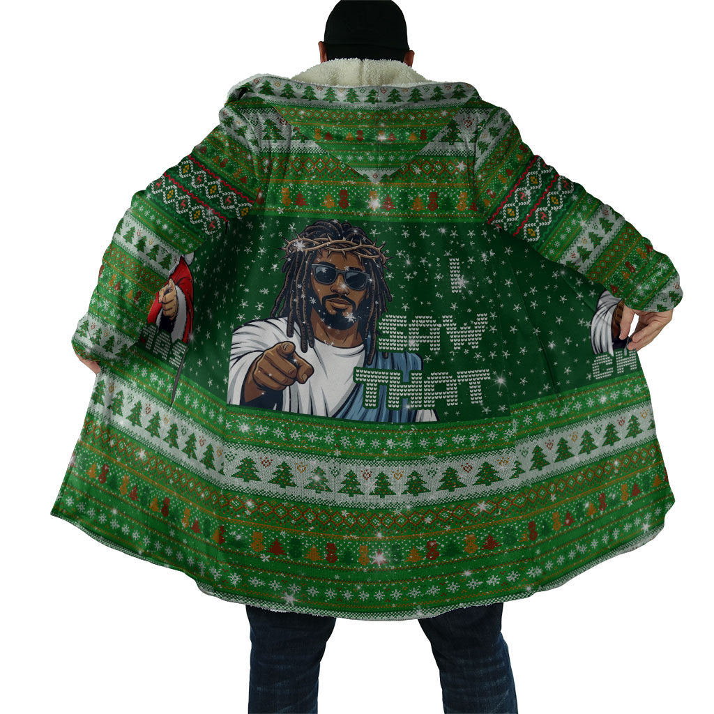Black Jesus Merry Christmas Cloak Santa Claus Africa - Religious Faith Holiday
