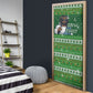 Black Jesus Merry Christmas Door Cover Santa Claus Africa - Religious Faith Holiday