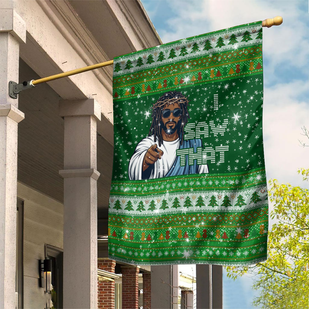 Black Jesus Merry Christmas Garden Flag Santa Claus Africa - Religious Faith Holiday