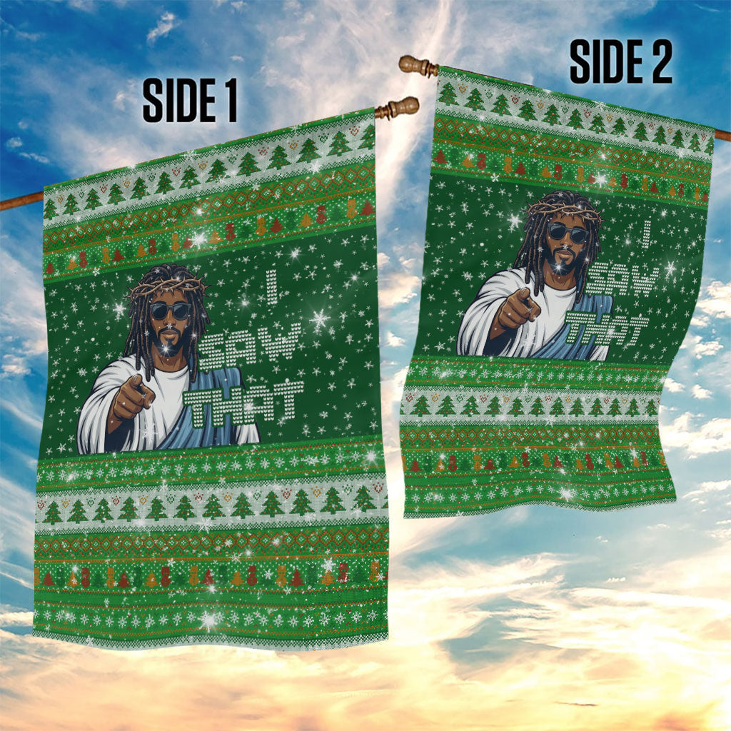 Black Jesus Merry Christmas Garden Flag Santa Claus Africa - Religious Faith Holiday