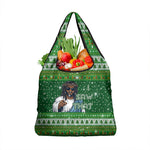 Black Jesus Merry Christmas Grocery Bag Santa Claus Africa - Religious Faith Holiday