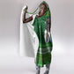 Black Jesus Merry Christmas Hooded Blanket Santa Claus Africa - Religious Faith Holiday