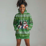 Black Jesus Merry Christmas Hoodie Dress Santa Claus Africa - Religious Faith Holiday