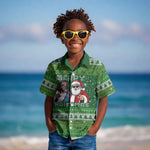 Black Jesus Merry Christmas Kid Hawaiian Shirt Santa Claus Africa - Religious Faith Holiday