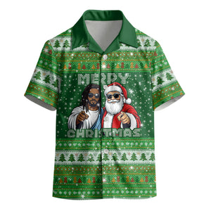 Black Jesus Merry Christmas Kid Hawaiian Shirt Santa Claus Africa - Religious Faith Holiday