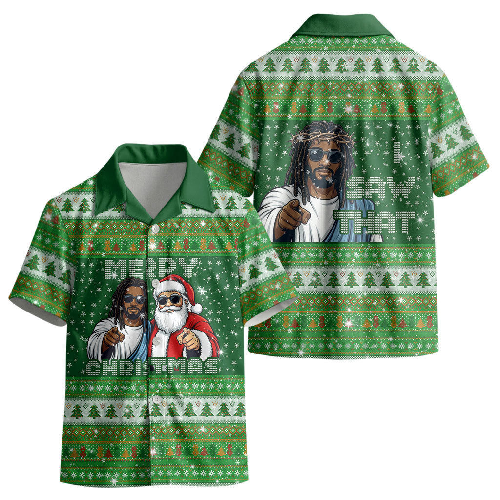 Black Jesus Merry Christmas Kid Hawaiian Shirt Santa Claus Africa - Religious Faith Holiday
