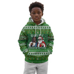 Black Jesus Merry Christmas Kid Hoodie Santa Claus Africa - Religious Faith Holiday