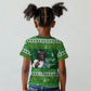 Black Jesus Merry Christmas Kid T shirt Santa Claus Africa - Religious Faith Holiday